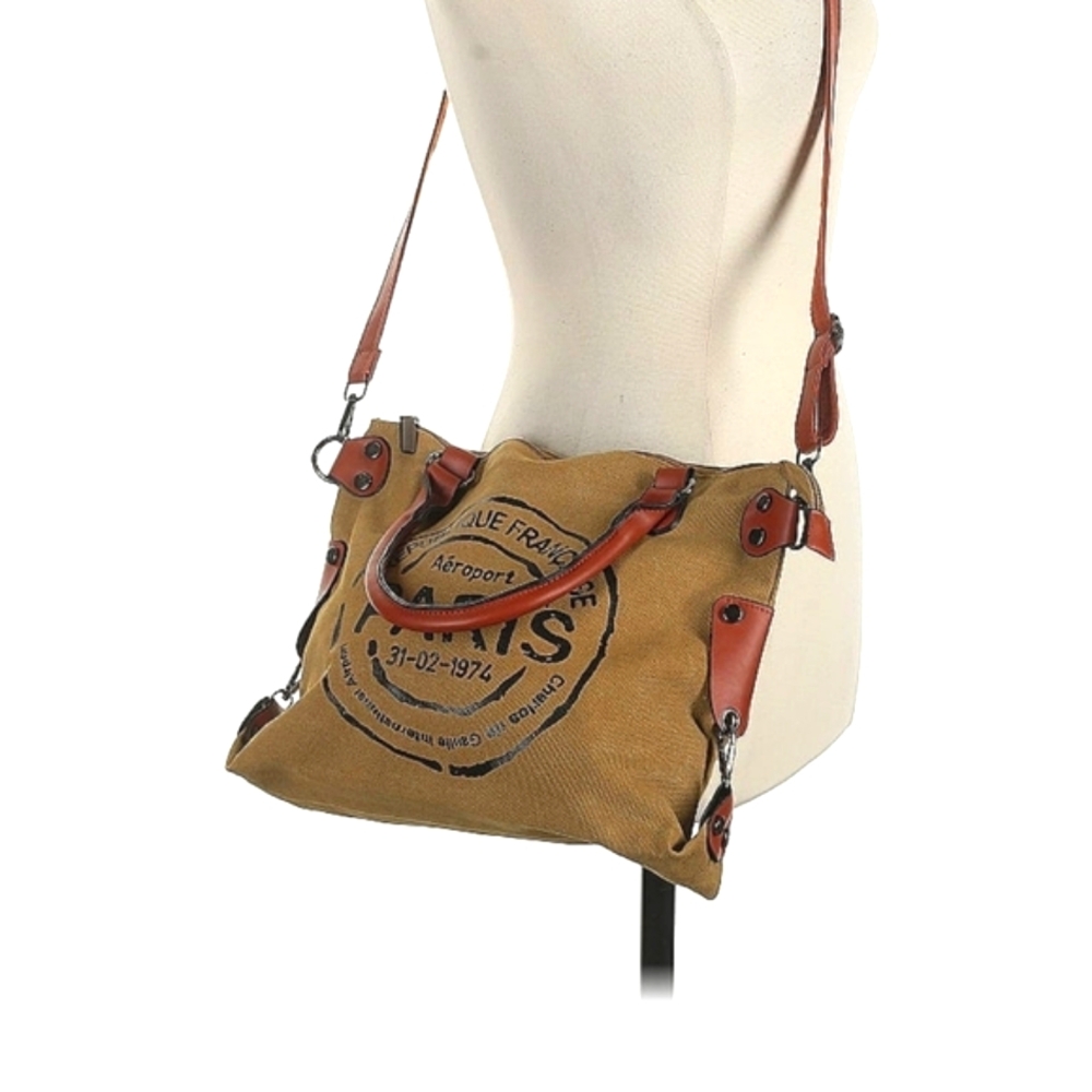 "PARIS" Canvas Shoulder Bag EUC